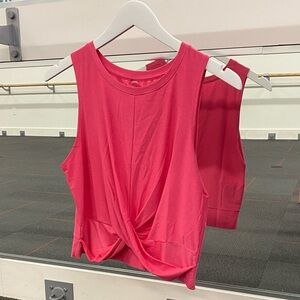 Beyond Yoga Fuchsia Twist Tank Top